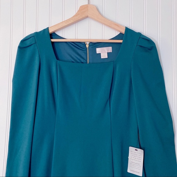 Rachel Parcell Square Neck Long Sleeve Ponte Dress - Picture 10 of 16